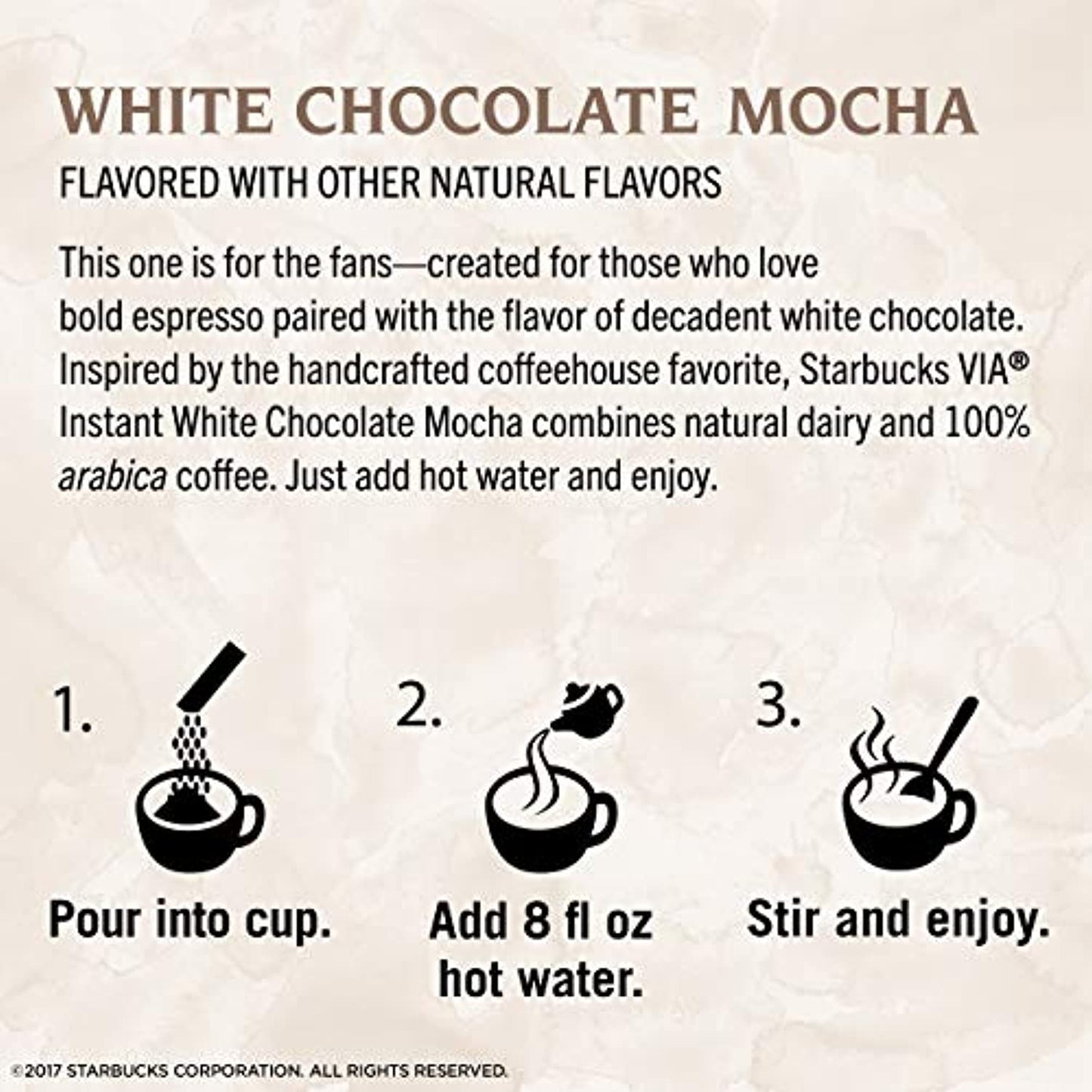90 COUNT Starbucks Via White Chocolate Mocha Latte Flavor BBD 1/21 HUGE LOT !!!