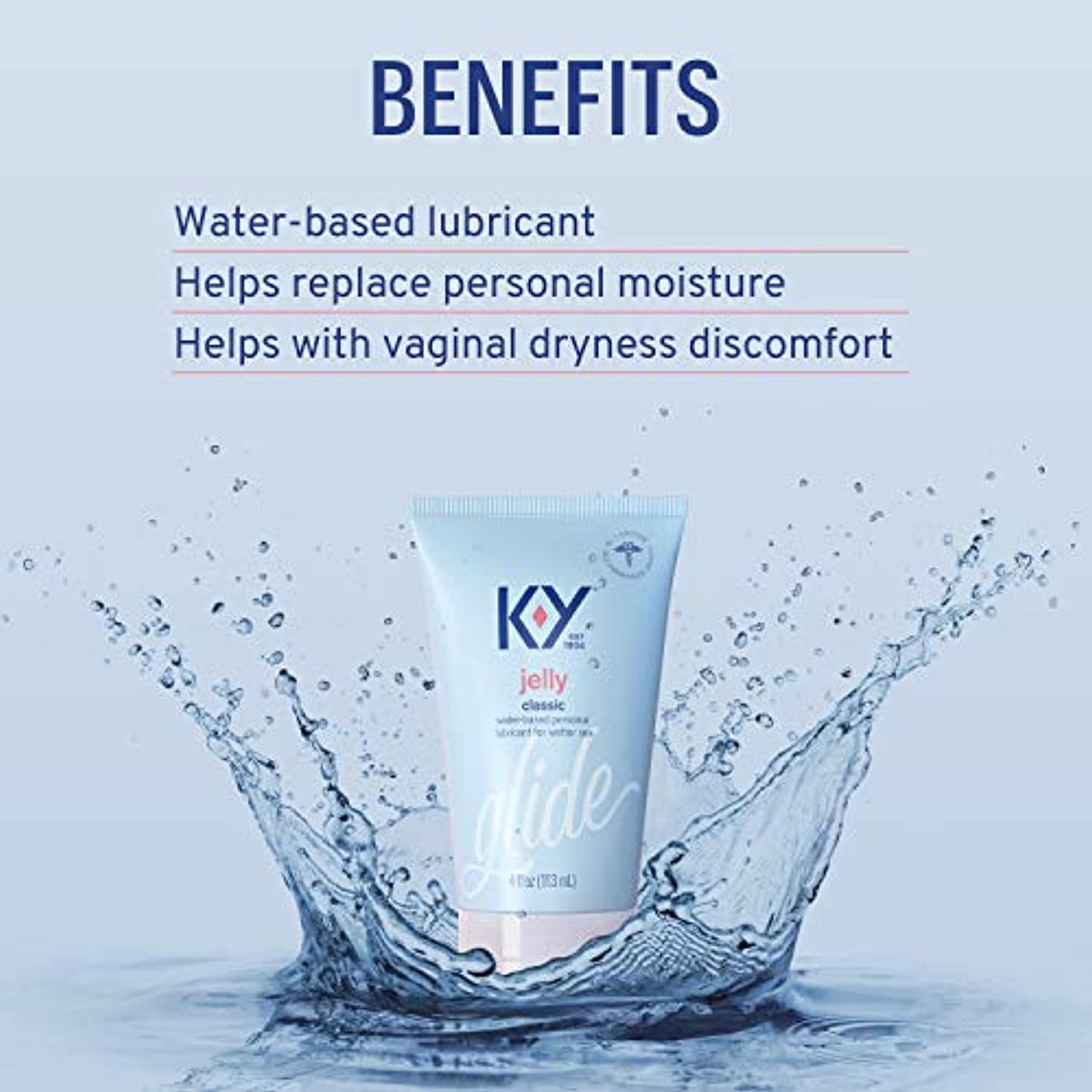 K-Y KY Jelly Personal Lubricant 4oz ( 2 pack ) NEW LOOK! FRESHEST SUPPLY!!