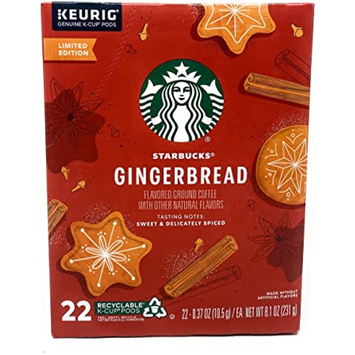 88 COUNT Starbucks Gingerbread Coffee K Cups Pods READ DESCRIPTION