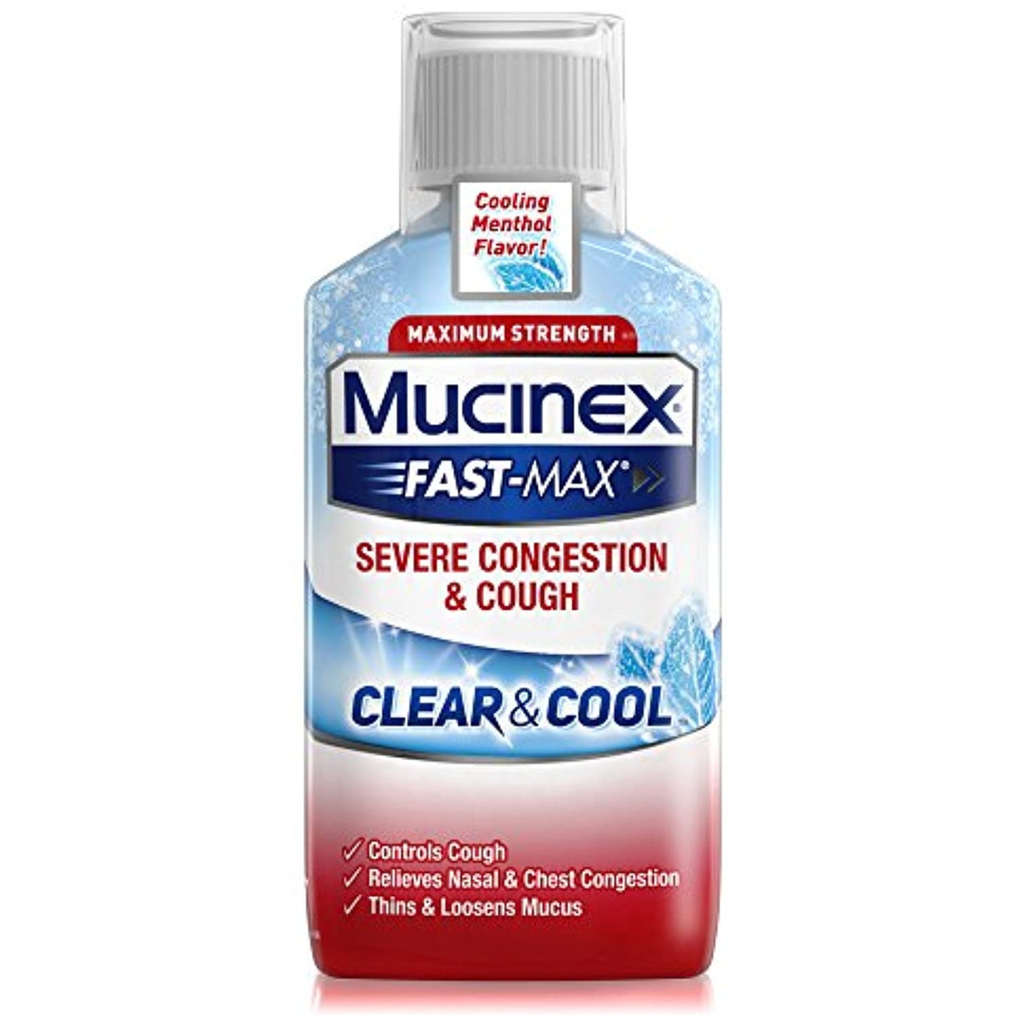3 Pack Mucinex Fast-Max Clear & Cool, Severe Congestion & Cough 6oz EXP 1/22