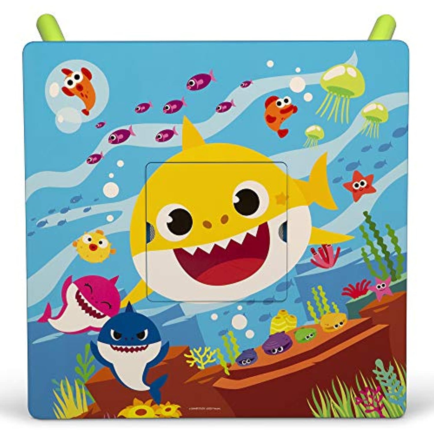 Baby Shark Kids Table and Chair Set with Storage (2 Chairs Included)  OPEN BOX
