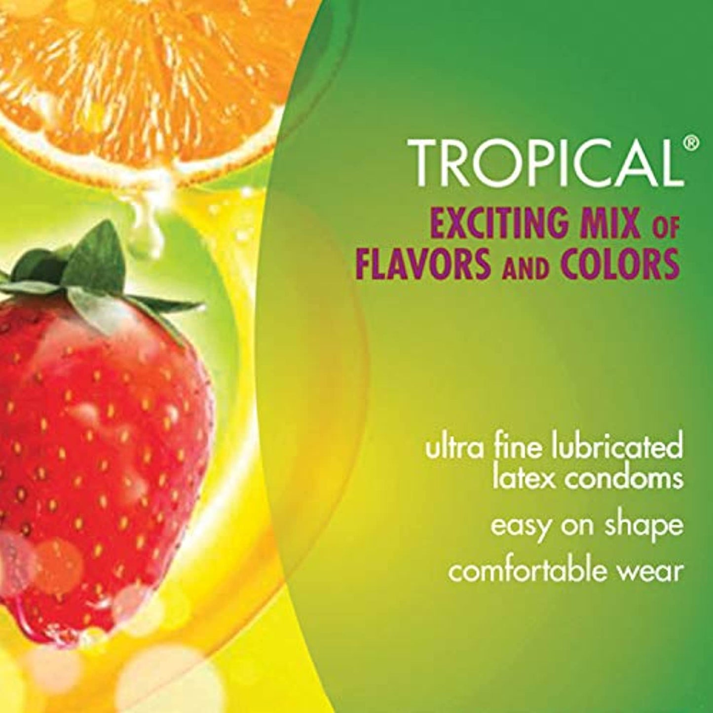 Durex Tropical Flavors Flavored Premium Condoms, 12 Count (Pack of 6)