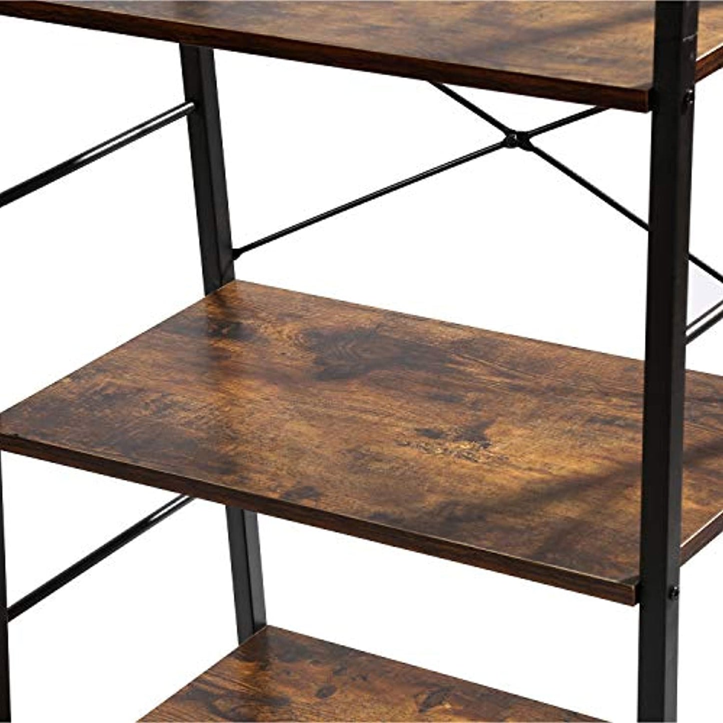 5-Tier in Rustic Brown LADDER SHELF  (preowned- Excellent Condition)