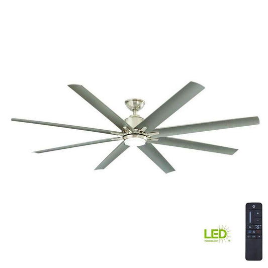Home Decorators Collection Kensgrove 72 in. LED Indoor/Outdoor Brushed Nickel ..