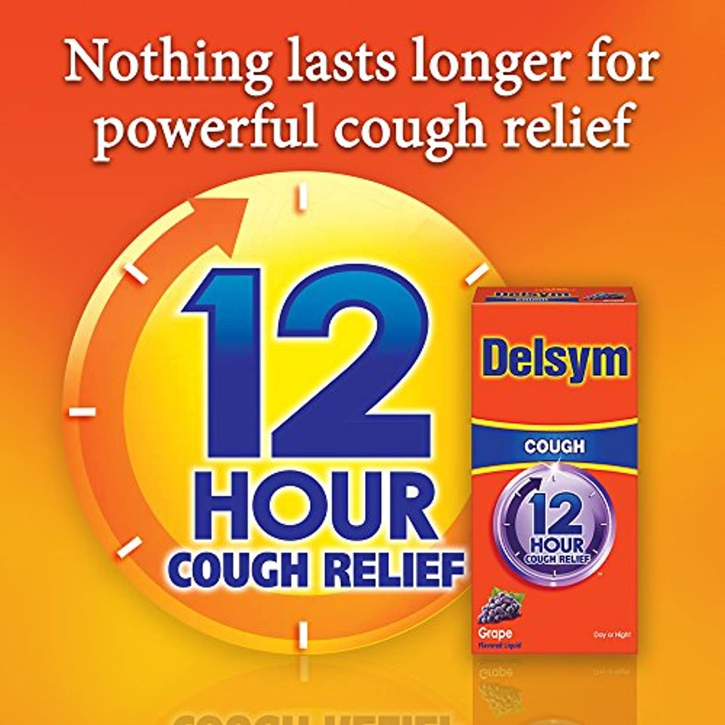 Delsym Adult 12 Hour Cough Relief Medicine, Powerful Cough Relief for 12 Good Hours, Cough Suppressing Liquid, #1 Pharmacist Recommended, Grape Flavor, 5 Fl Oz (Pack of 2)