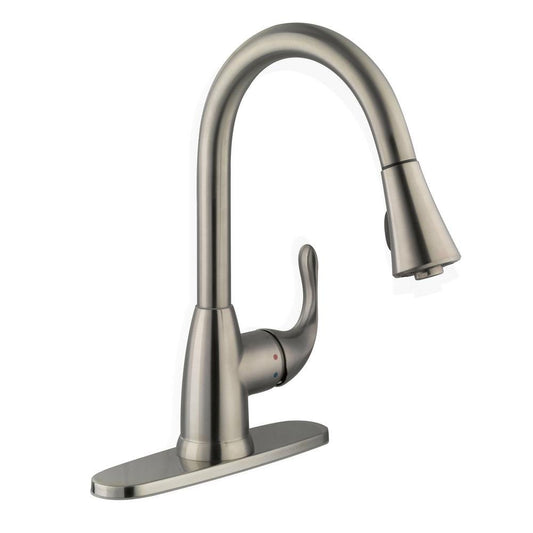 Glacier Bay 67551-0308D2 Market Single-Handle Pull-Down Sprayer Stainless Steel