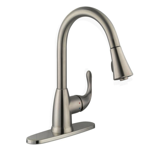 Glacier Bay 67551-0308D2 Market Single-Handle Pull-Down Sprayer Stainless Steel