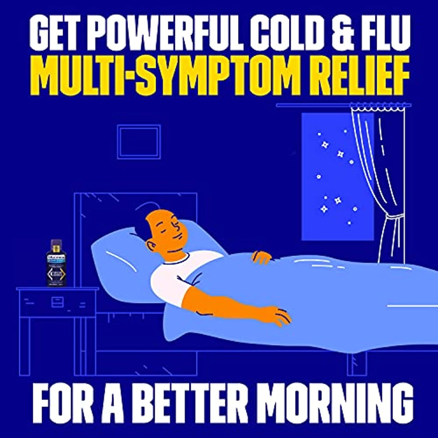 4 Pack Mucinex Nightshift Cold & Flu Liquid, 9 Fl Oz EXP 11/2021