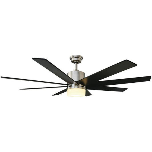 Home Decorators Collection 60 in. Zolman Pike LED DC Brushed Nickel NO GLASS