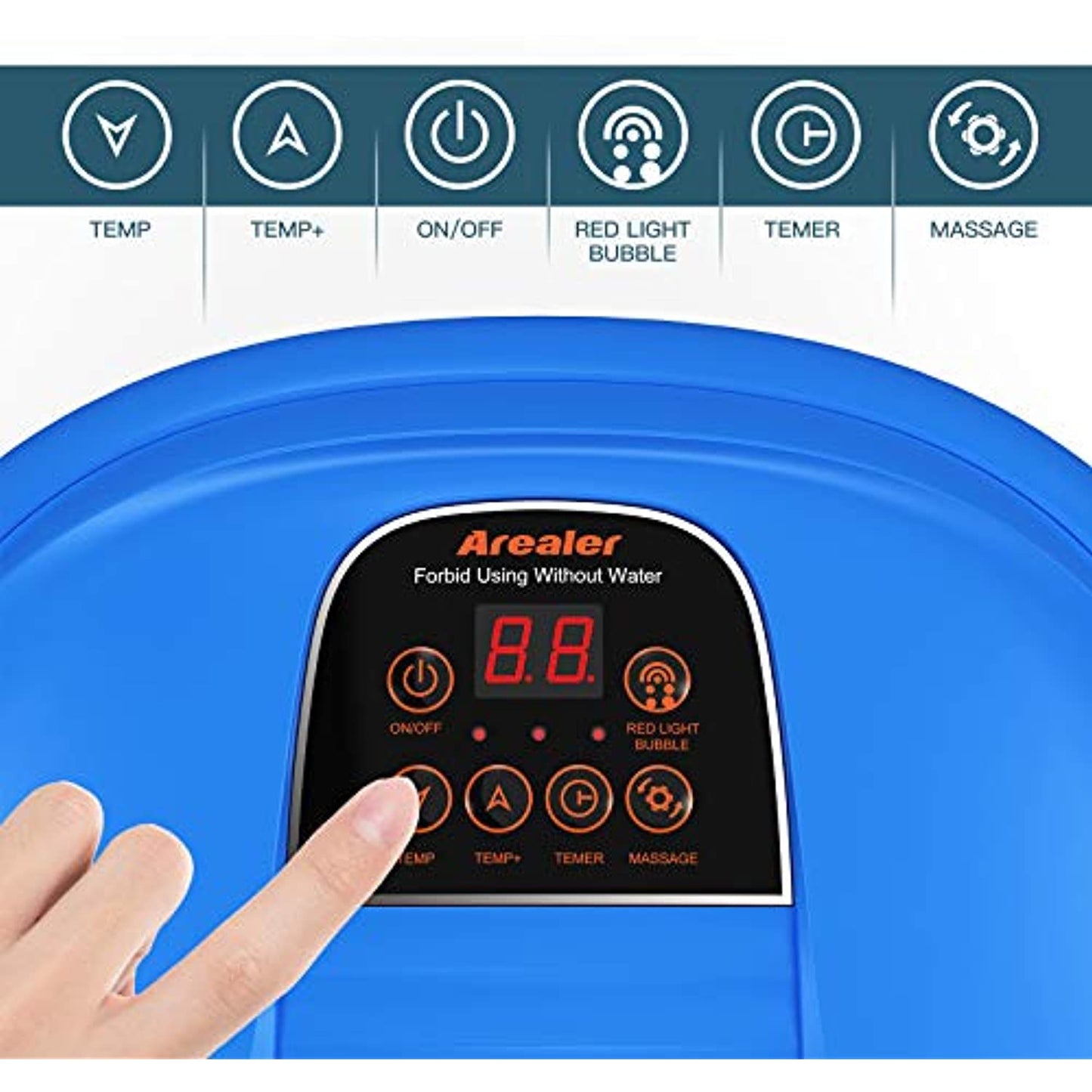 Arealer Foot Spa Bath Massage with Automatic Rollers -PREOWNED