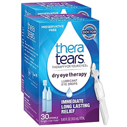 3 PACK TheraTears Dry Eye Therapy Eye Drops Preservative Free, 30 Ct 01/23