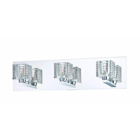 Hampton Bay 25723-HBU Olivet 3-Light Chrome Bath Light