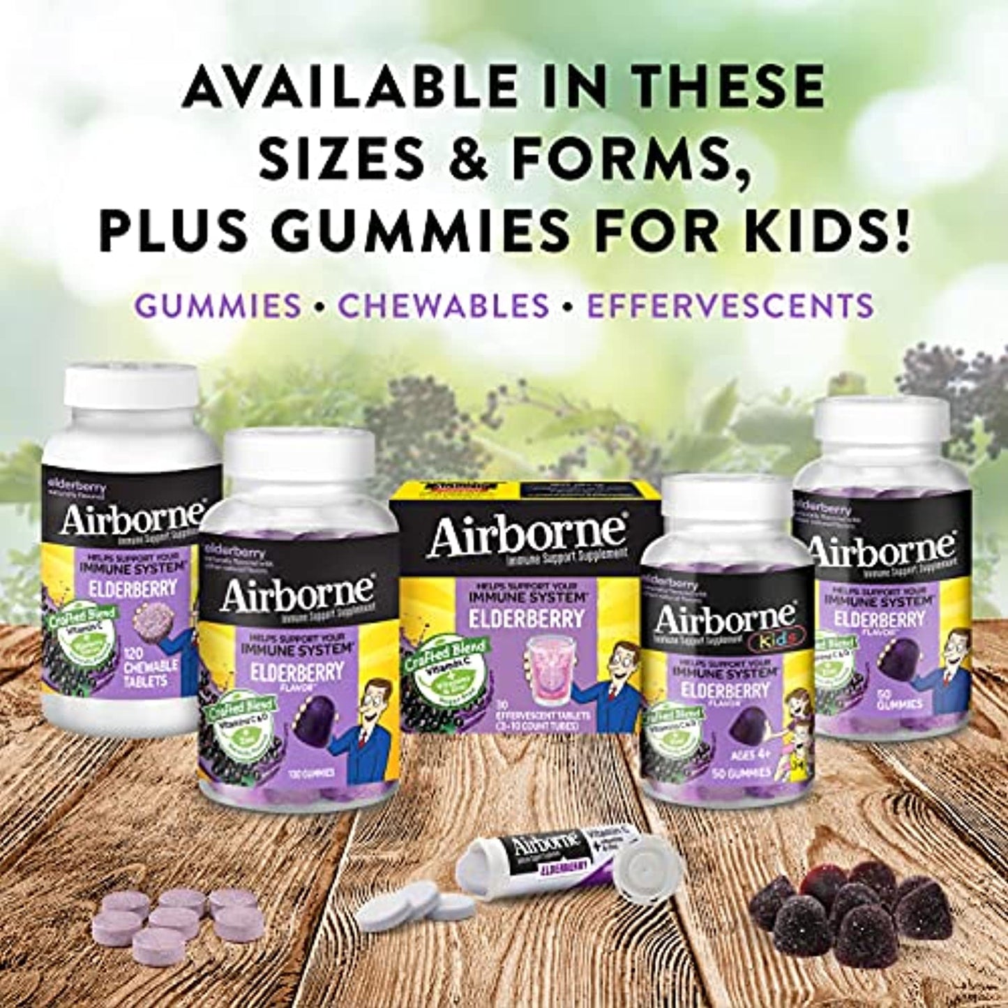 Airborne Immune Support Supplement Elderberry Flavor 32 Chews Tablets 6/2023