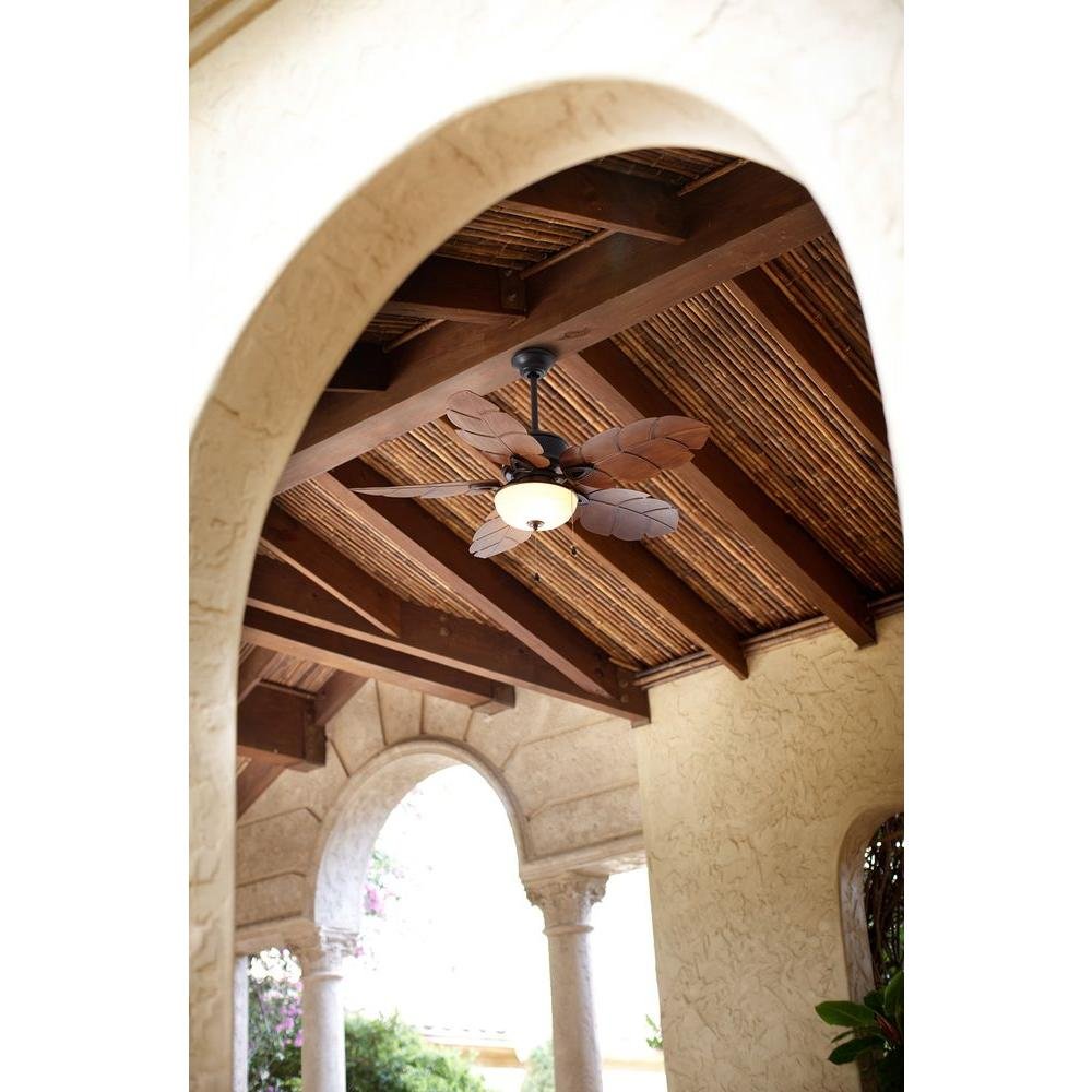 Home Decorators Collection 51422 Palm Cove 52 in. Natural Iron Ceiling Fan READ