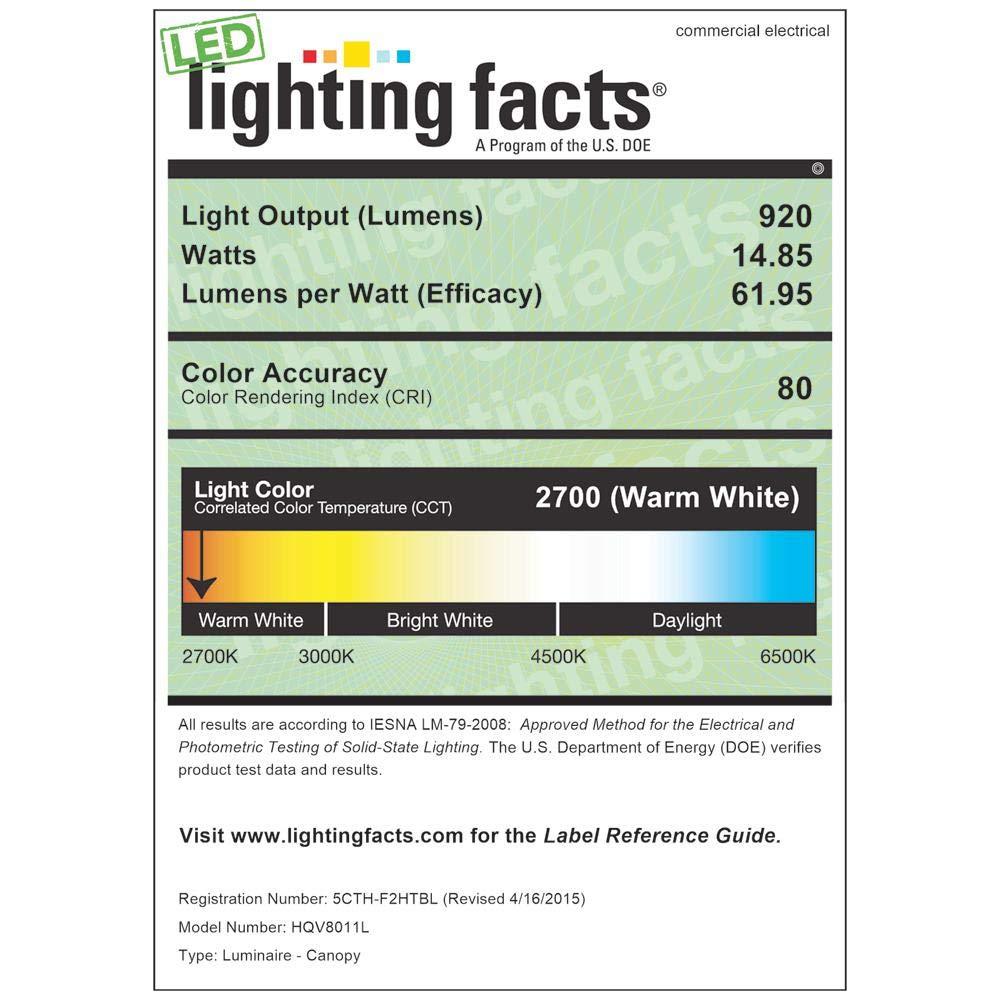 Commercial Electric 11 in. 100-Watt Equivalent Brushed Nickel Integrated LED F..