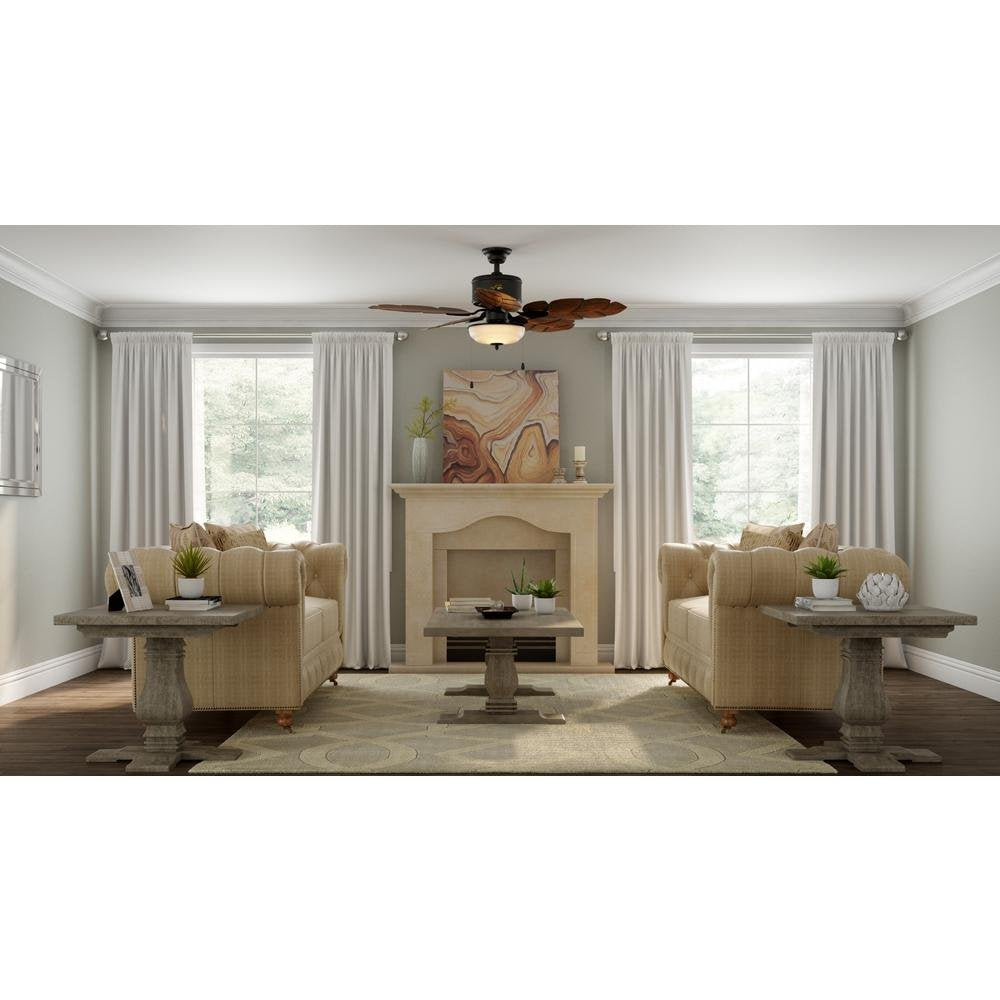 Home Decorators Collection 51422 Palm Cove 52 in. Natural Iron Ceiling Fan READ