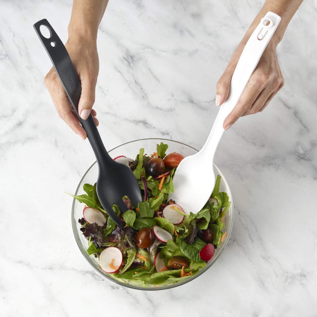 Cuisinart Toss 'N Serve Salad Grey & White Tongs, One Size, Grey