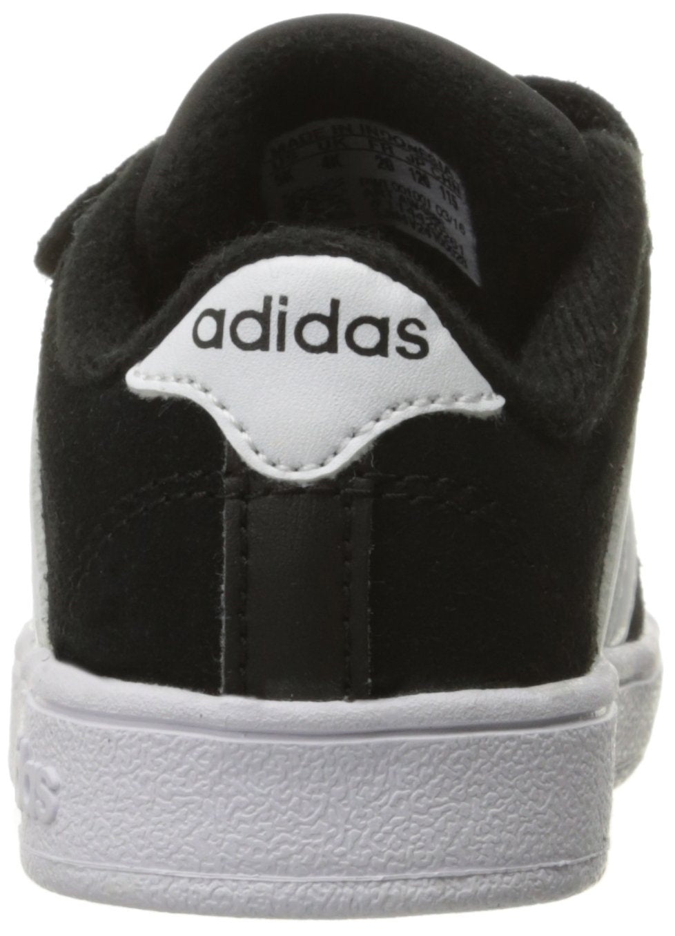 adidas Originals Boys' Baseline Sneaker, Black/White/Black, 10 M US Toddler
