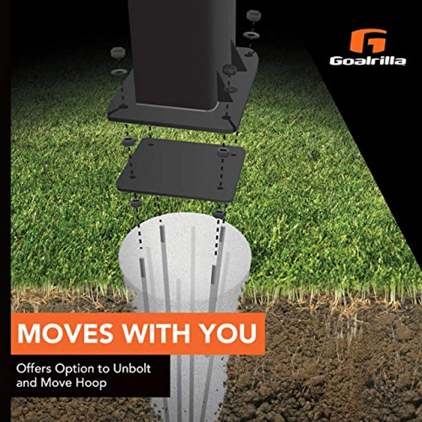Goalrilla 9" Basketball Anchor Kit,  Installs In-Ground  (*OPEN BOX)