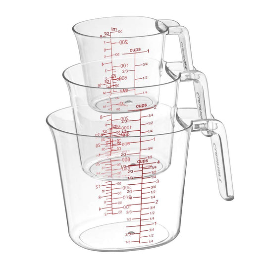 Cuisinart 3-Piece Nesting Liquid Set Measuring Cups, Set of 3, Clear