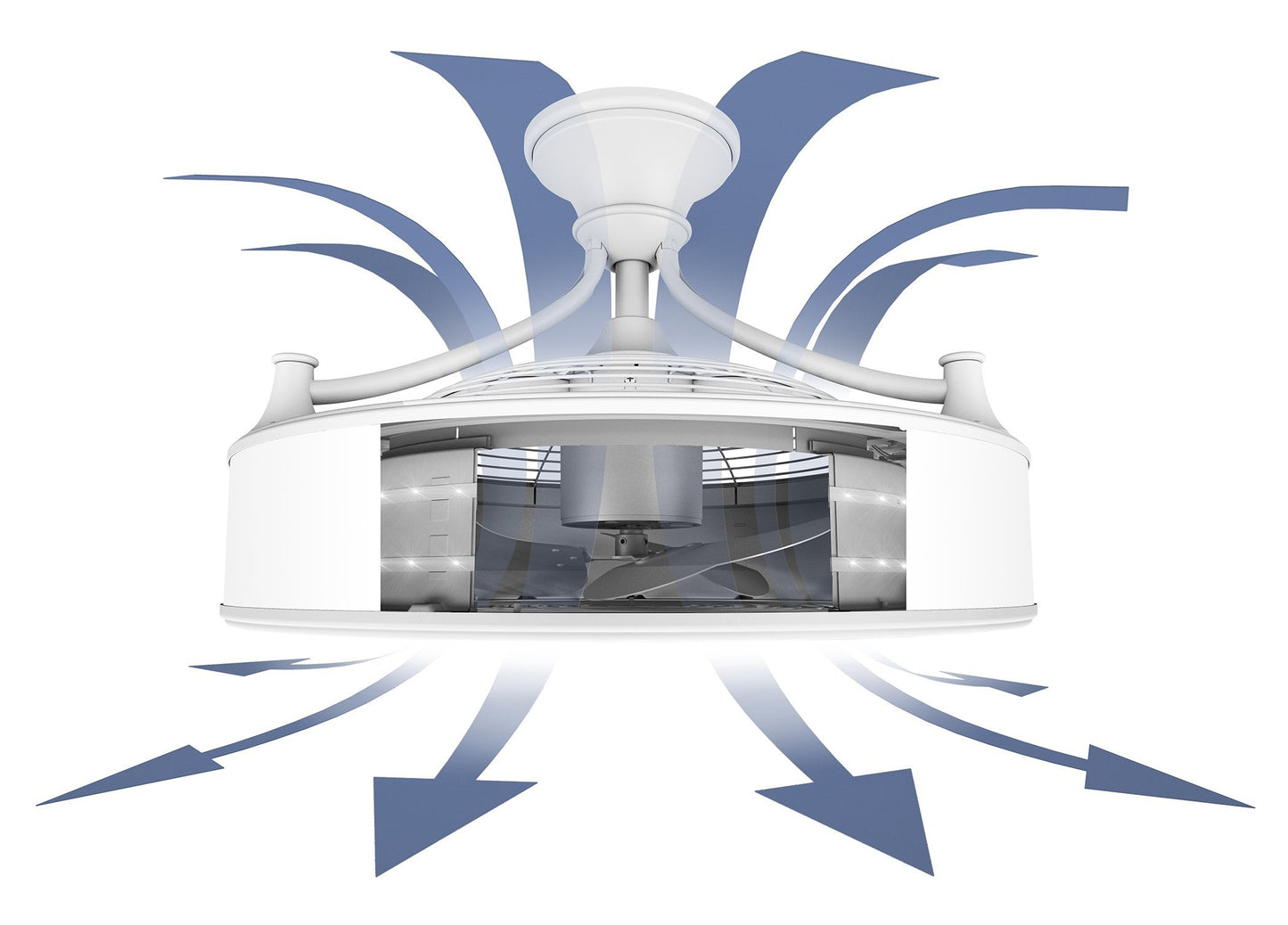 Anderson CF0140 22 in. Indoor/Outdoor White Ceiling Fan