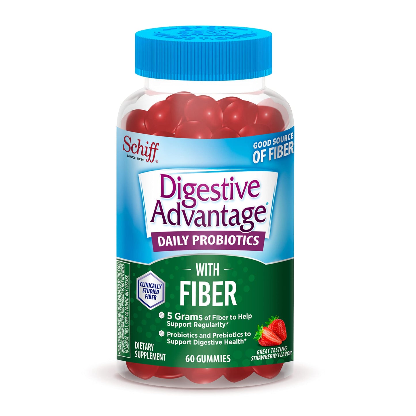 Digestive Advantage Daily Probiotic Strawberry Gummies 60ct exp 9/23
