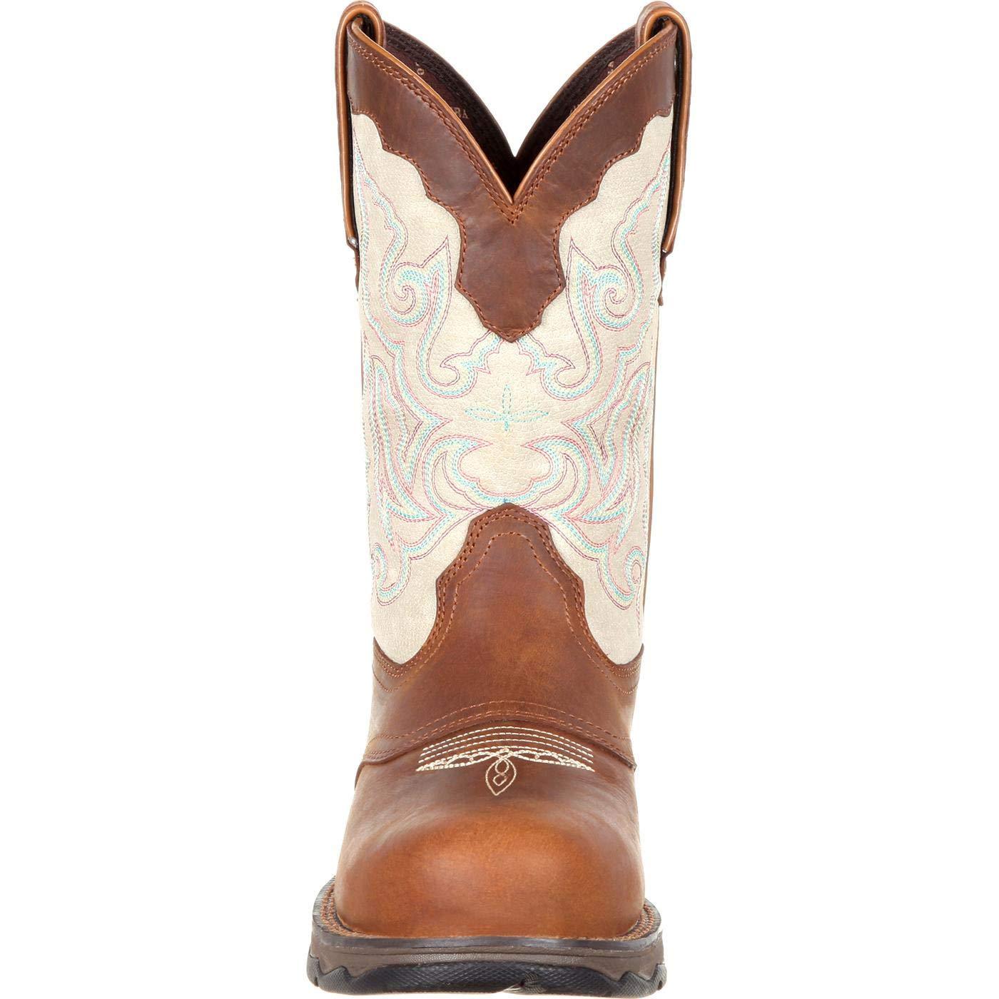 Durango Women's DRD0194 Western Boot, Dark Brown/Cream, 6 M US