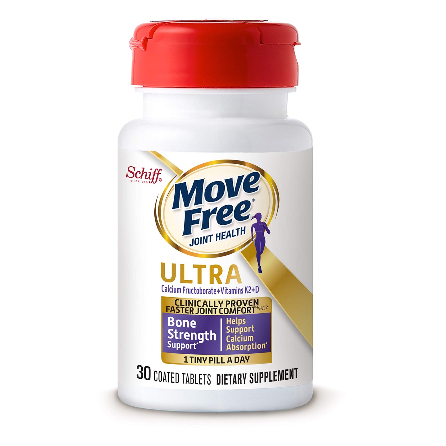 5x Move Free Ultra Bone Strength Support Coated 30 Tablets Exp 8/2023+