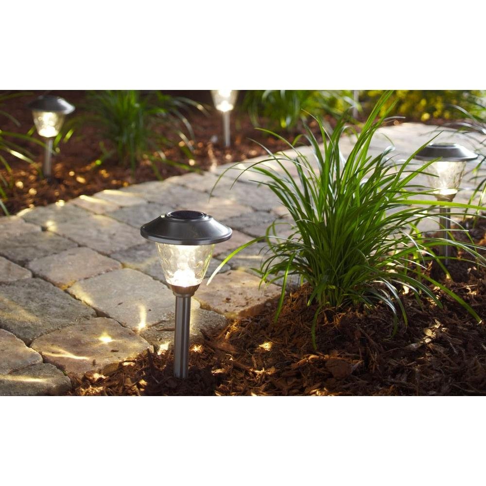 7 PACK - Solar Stainless LED Pathway Light Set (7-Pack)