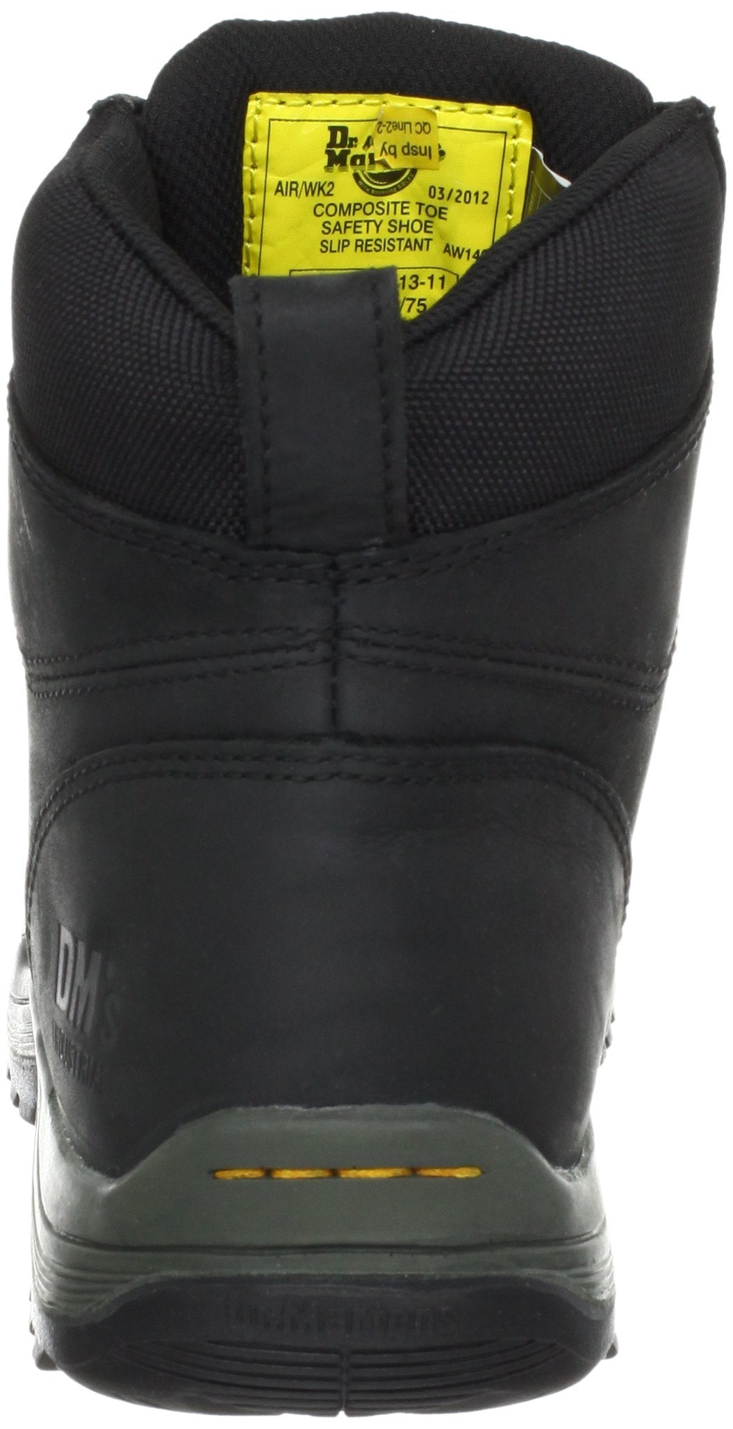 Dr. Martens Men's Falcon Work Boot,Black Industrial Greasy,12 UK/13 M US