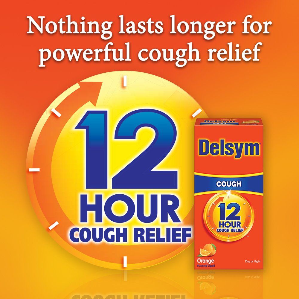 Delsym Adult 12 Hour Cough Relief Orange 3 oz EXP 3/2024