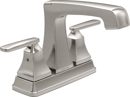 Delta Faucet Ashlyn 2-Handle Centerset Bathroom Faucet with Diamond Seal Technology and Metal Drain Assembly, Stainless 2564-SSMPU-DST
