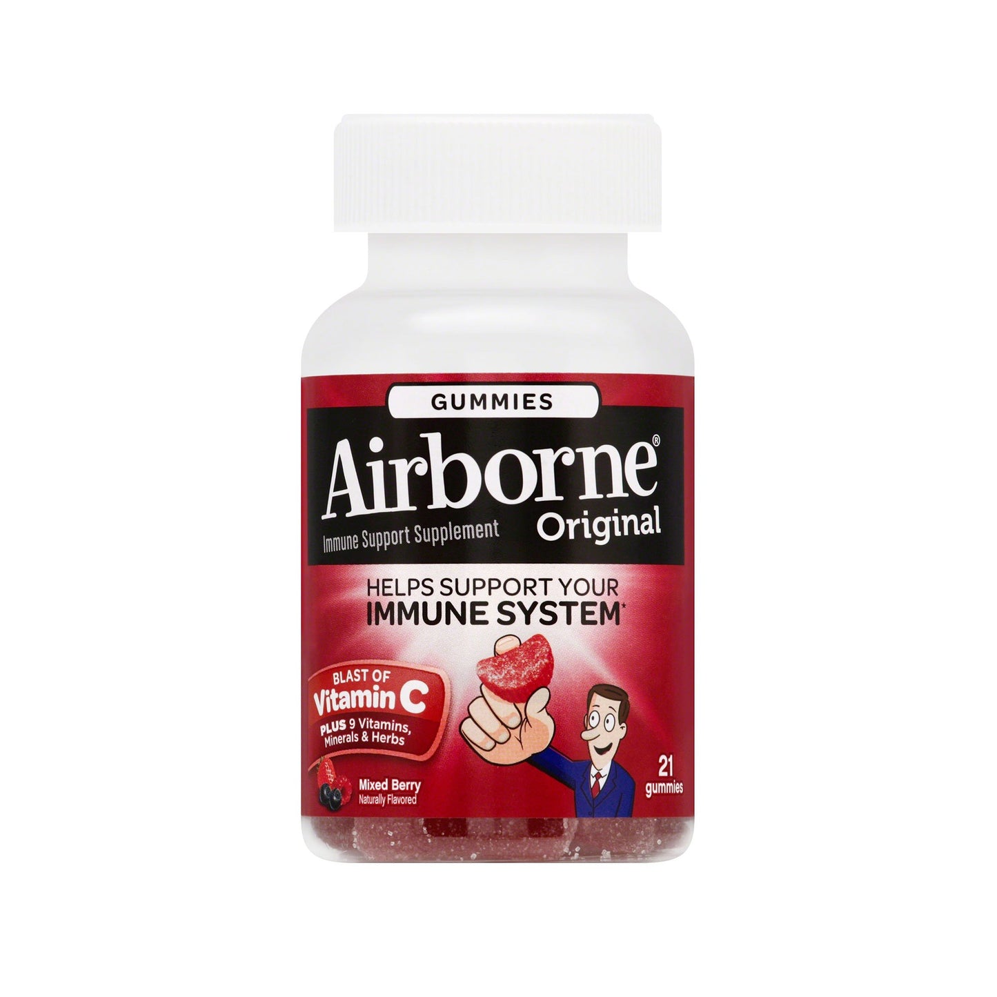 Airborne Gummies Immune Support Supplement, Berry, 21 Count EXP 7/2023