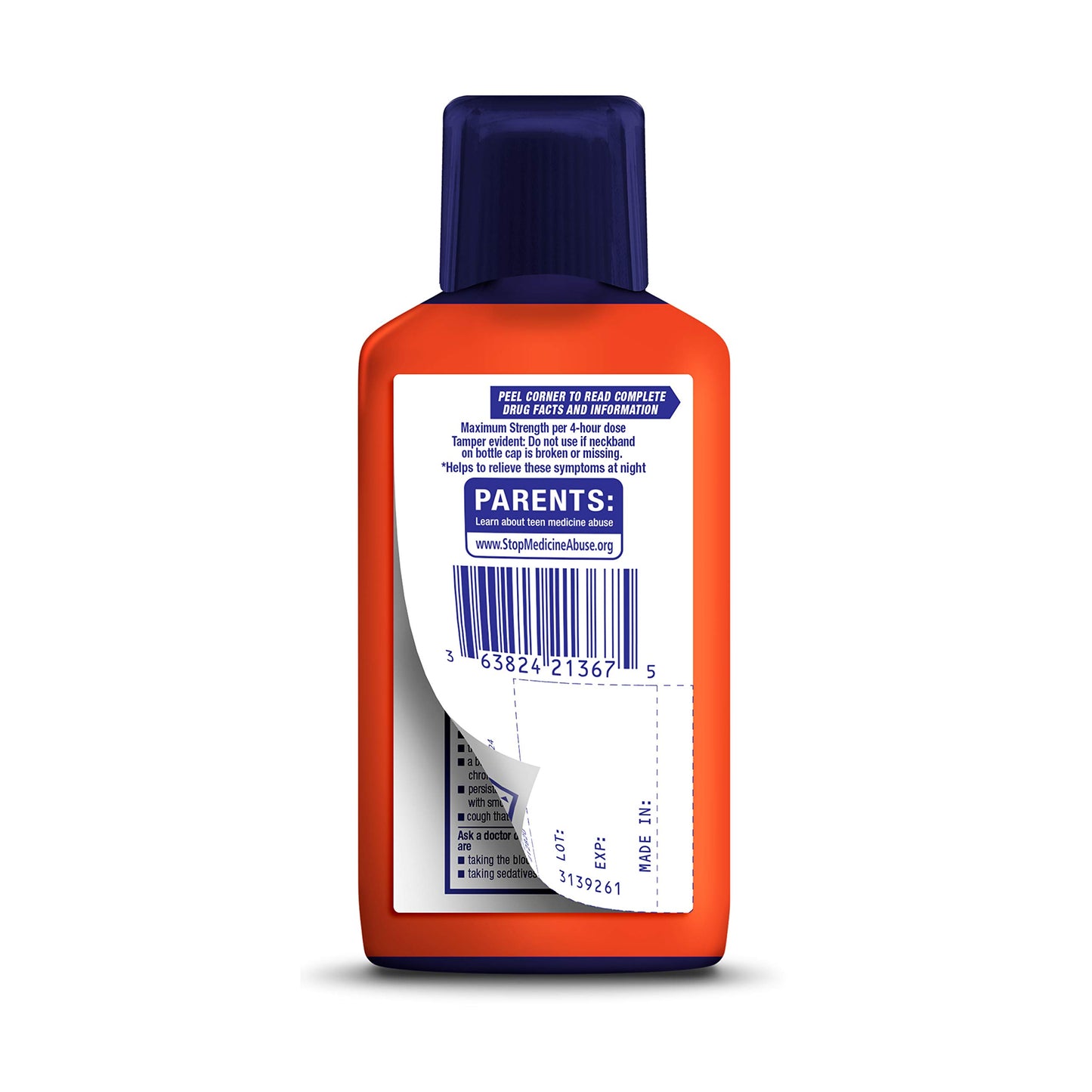 Delsym Adult Liquid Nighttime Cough Ounce, 6 Fl Oz EXP 3/2024