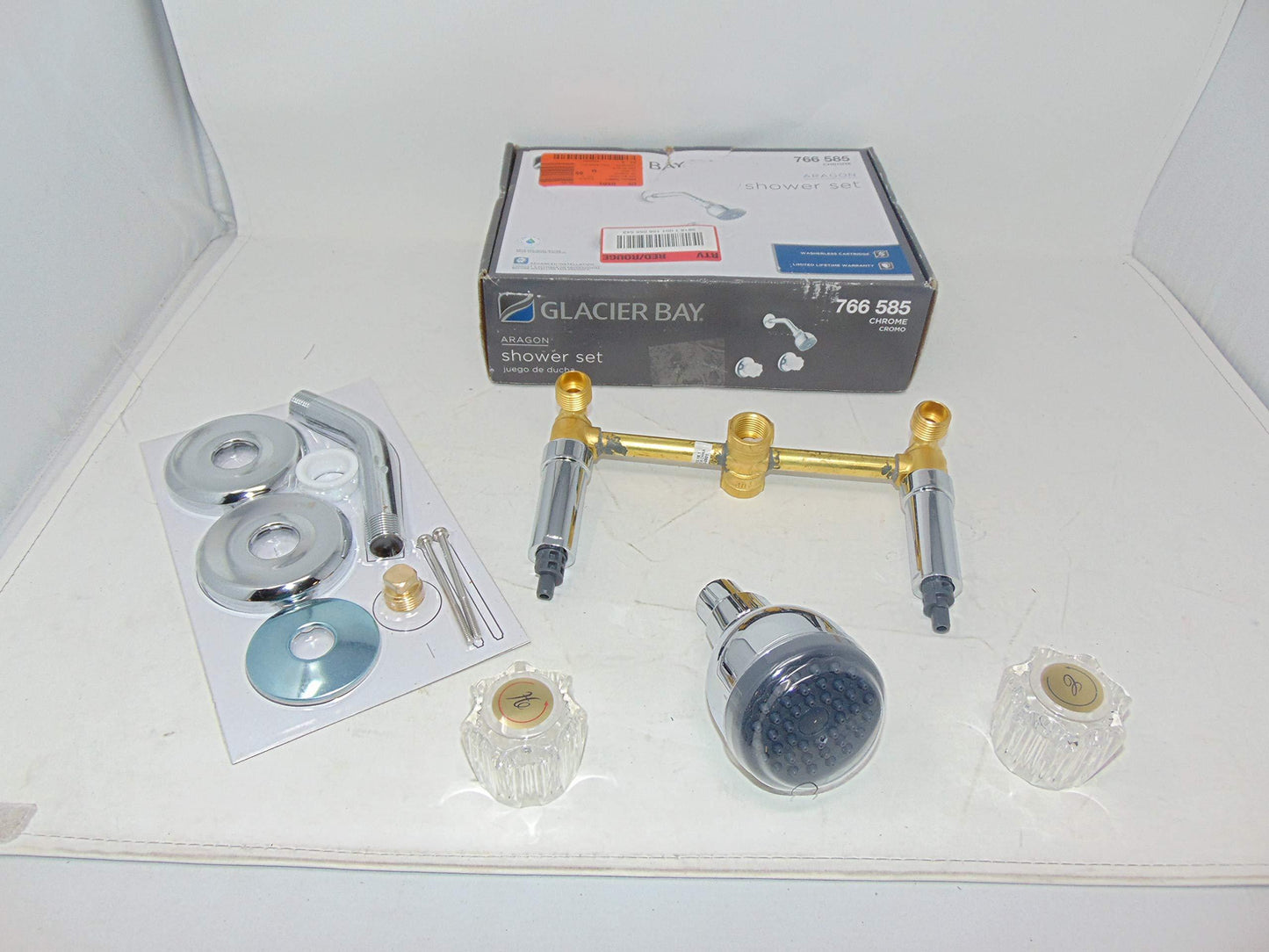 Aragon 2-Handle 1-Spray Shower Set in Chrome by Glacier Bay