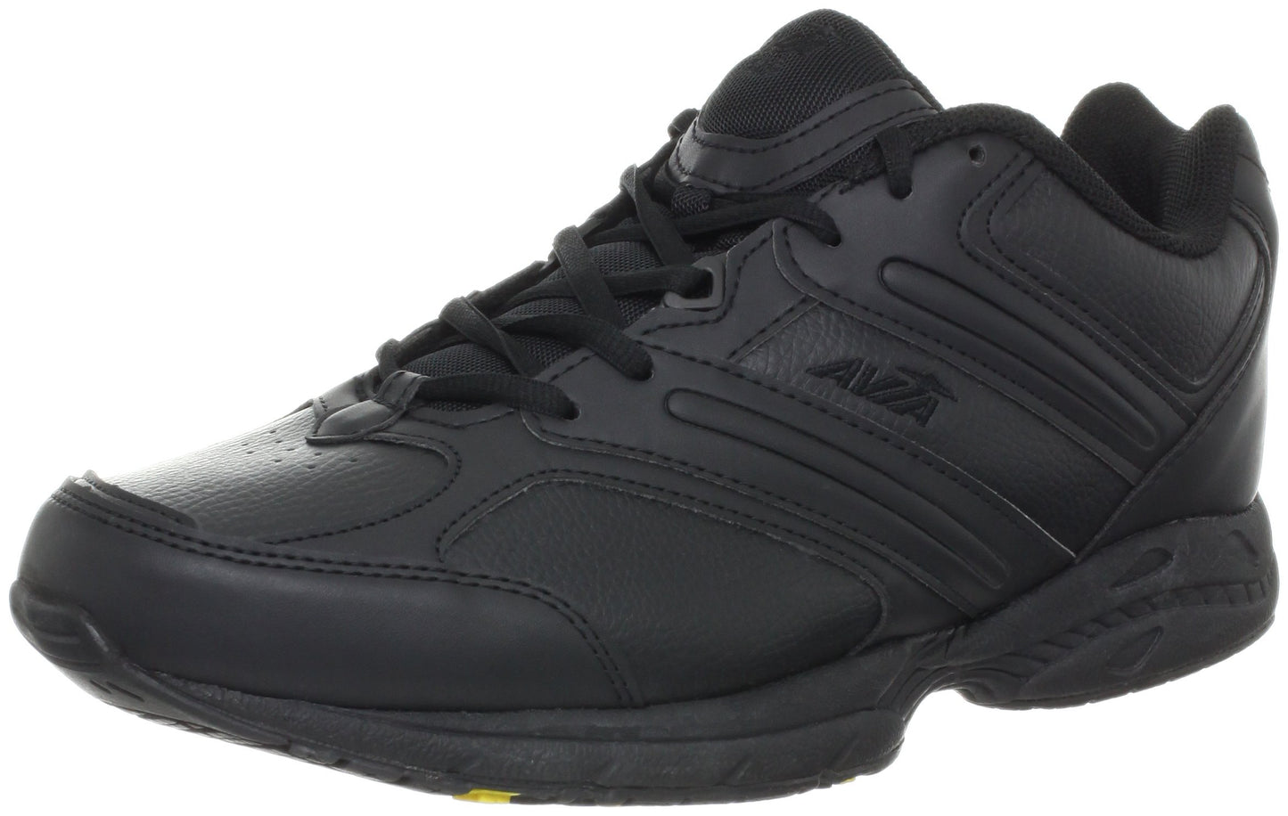AVIA Men's Avi-Walker Walking Shoe,Black/Chrome Silver/Lemon Yellow,8.5 M US