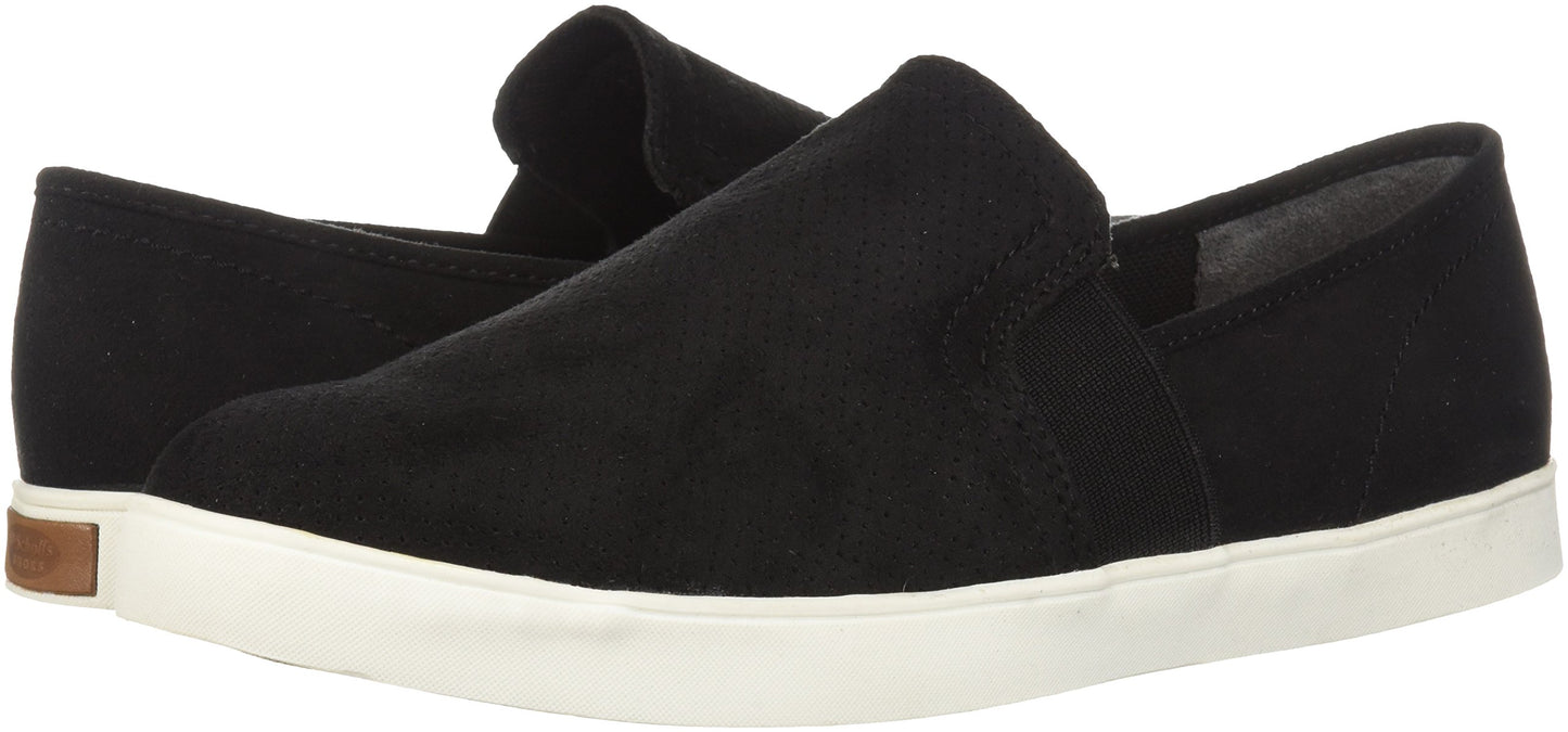 Dr. Scholl's Shoes Women's Luna Sneaker, Black Microfiber Perforated, 7