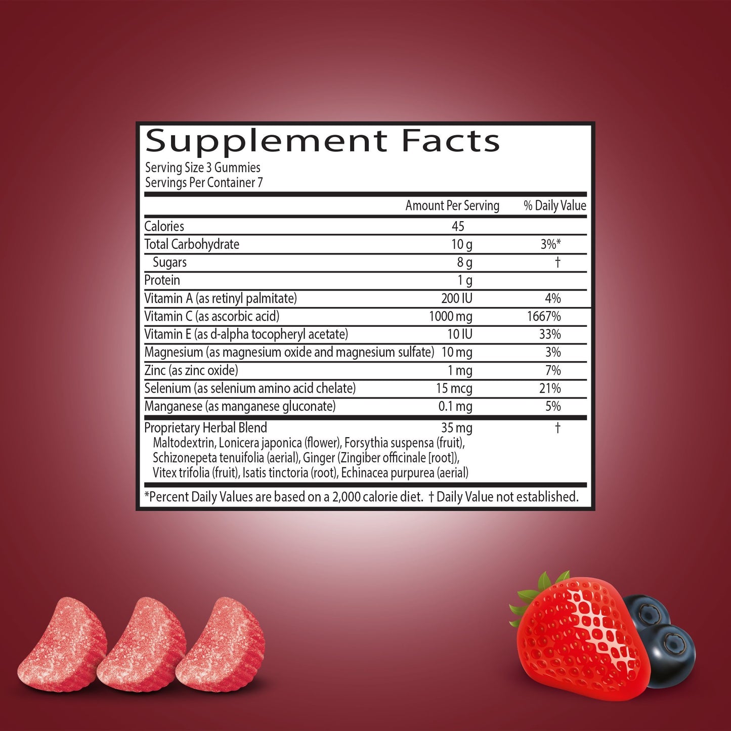 Airborne Gummies Immune Support Supplement, Berry, 21 Count EXP 7/2023