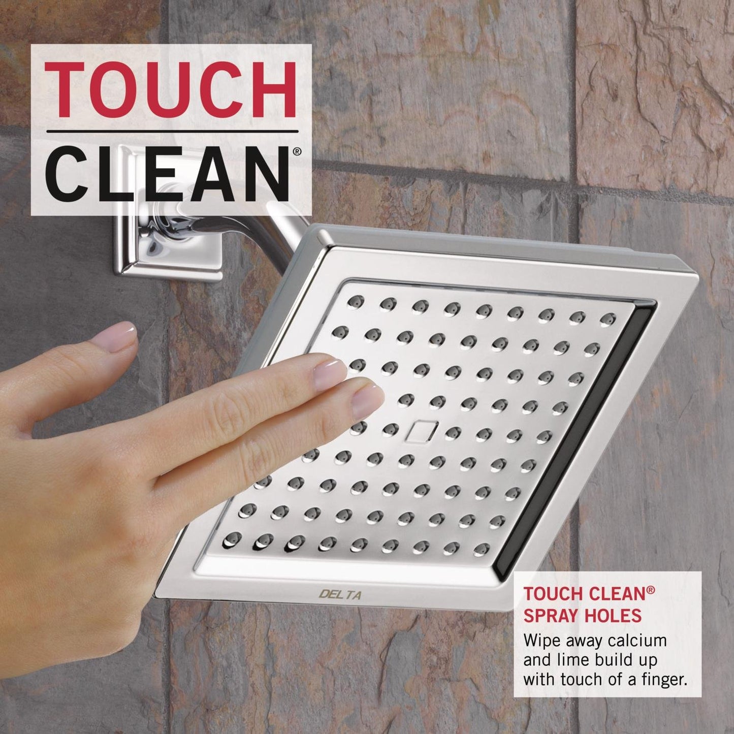 Delta Faucet Dryden 14 Series Single-Function Shower Trim Kit with Single-Spray Touch-Clean Shower Head, Chrome T14251 (Valve Not Included)