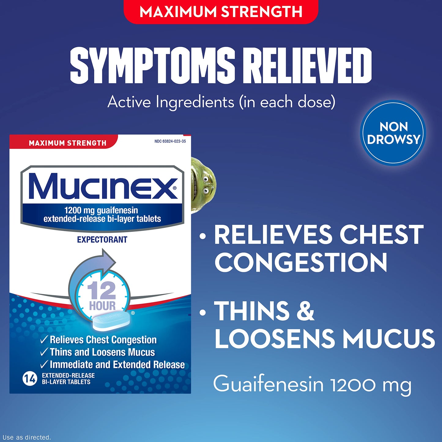 4 PACK Mucinex Maximum Strength 12HR Expectorant 14 Bi-Layer Tablets 8/2023