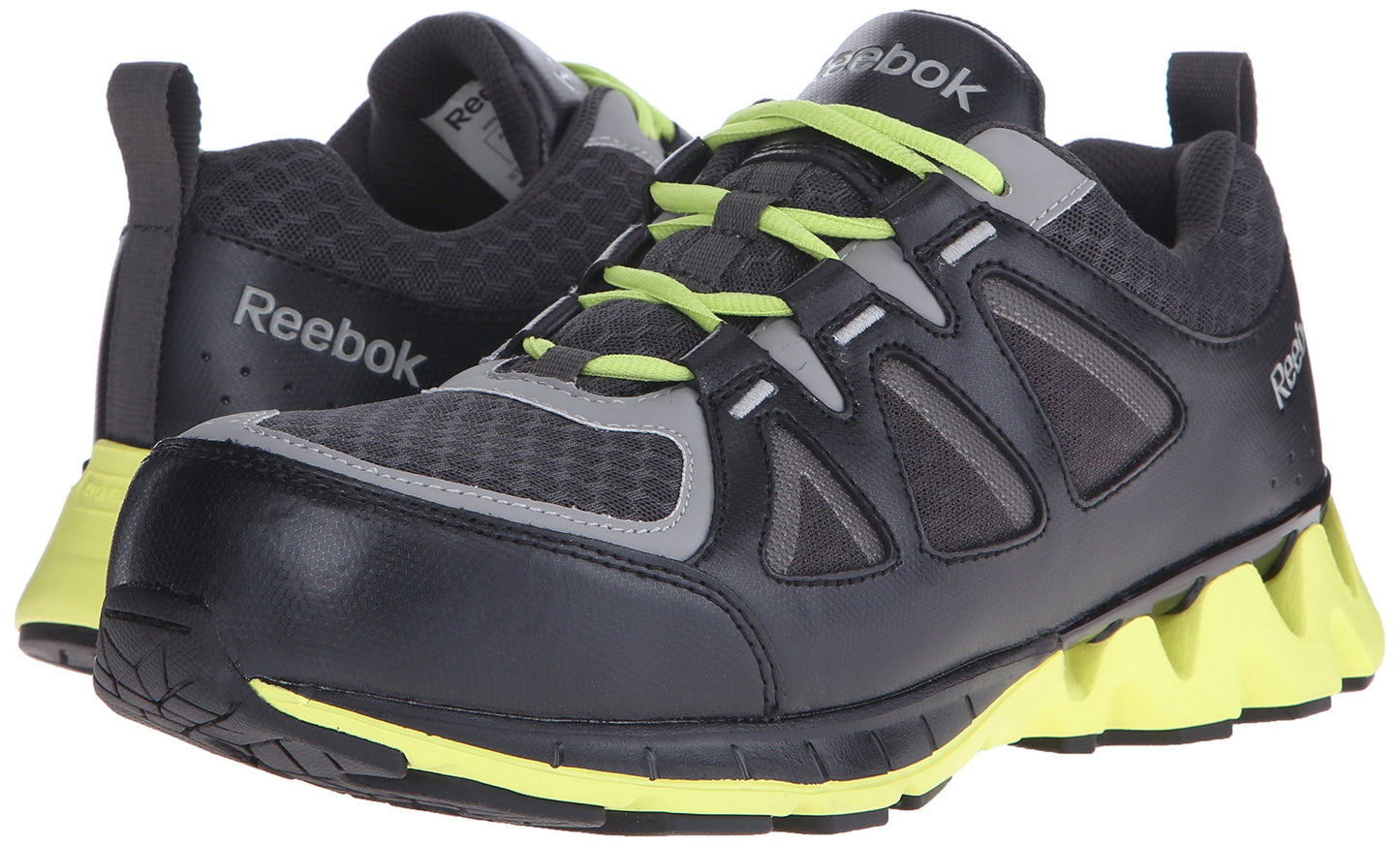 Reebok Work Men's Zigkick RB3015 Work Shoe, Black/Yellow, 13 W US