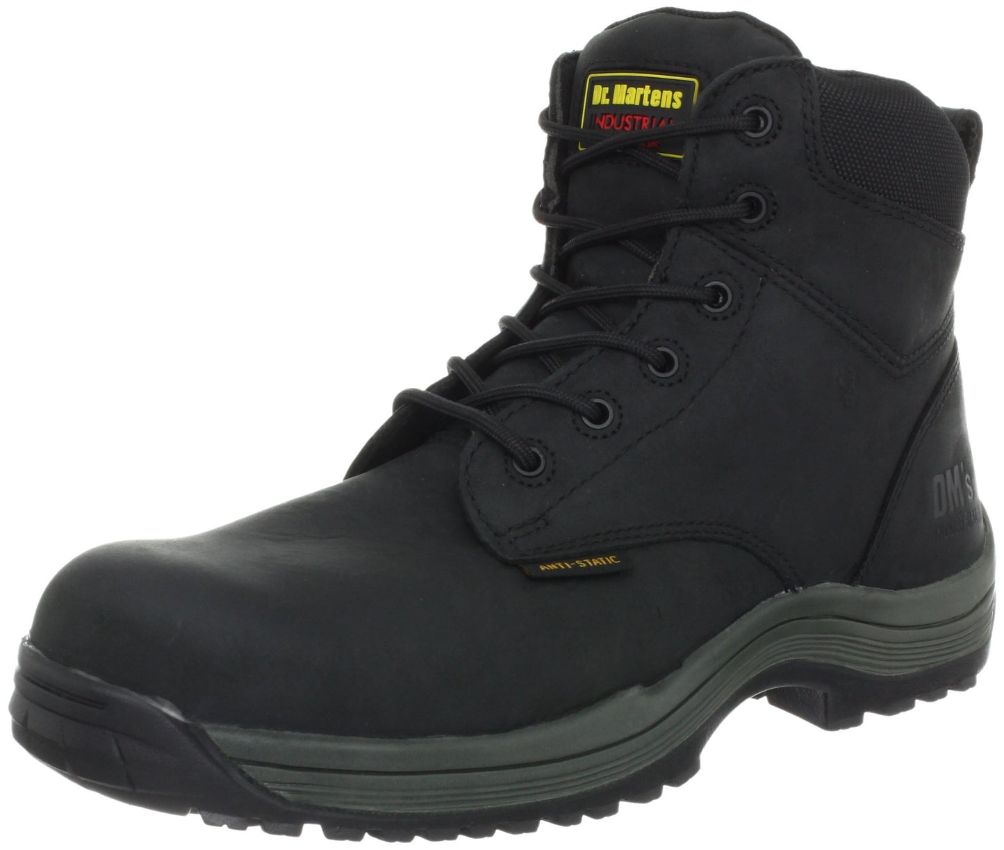 Dr. Martens Men's Falcon Work Boot,Black Industrial Greasy,12 UK/13 M US