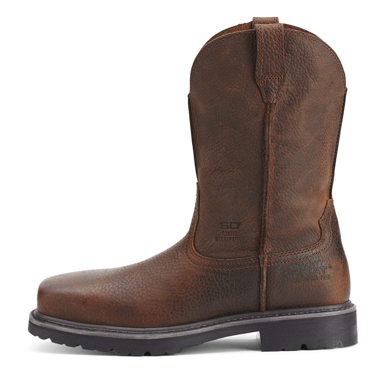 ARIAT Men's Rambler Work Pull-On No Static Ct Brown Oiled Rowdy Size 7 M Us