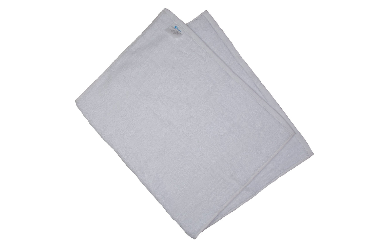 Alurri Bath Mat Set - 2 Pack - White 20"x30" - Shower/Bathtub Step Out Reversible Towel Like Mat [NOT A Rug]| Soft Cotton Machine Washable & Super Absorbent Hotel Spa Bathroom Floor Towel Mats