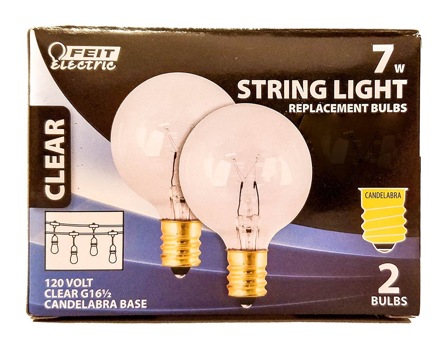 Feit Electric 7w String Light Replacement Bulbs (12 Bulbs Total)