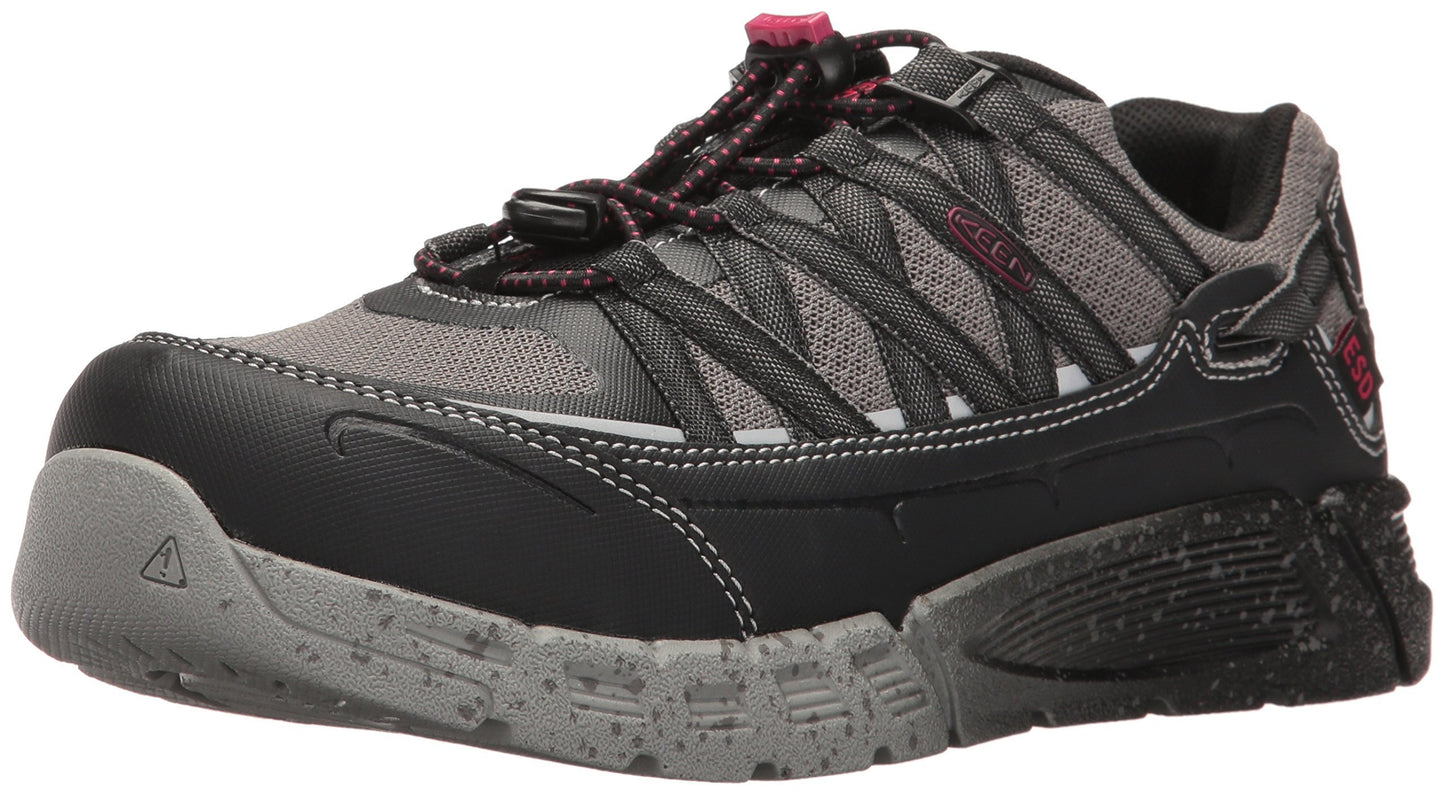 KEEN Utility Women's Asheville at ESD Industrial & Construction Shoe, Black/Gargoyle, 7 M US