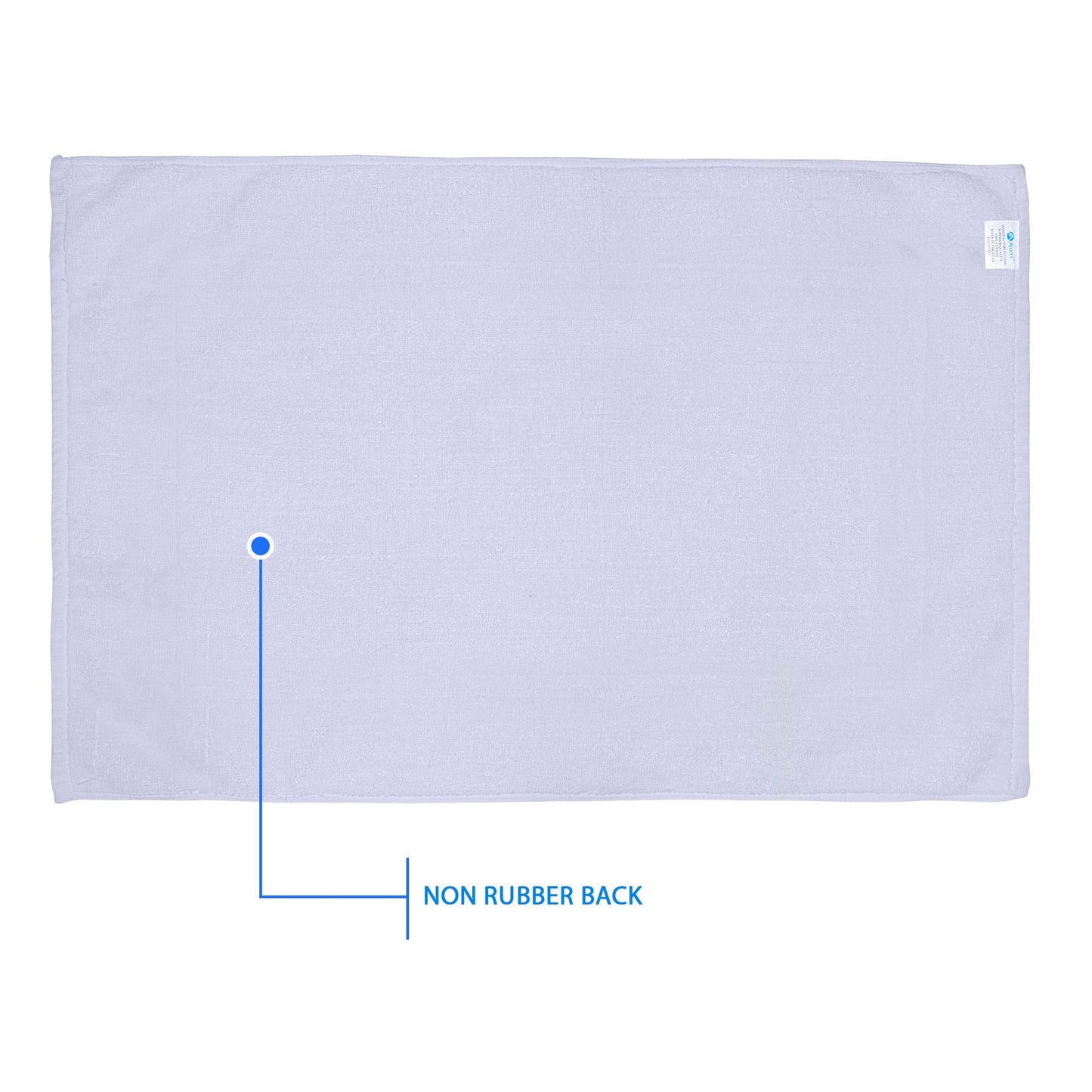 Alurri Bath Mat Set - 2 Pack - White 20"x30" - Shower/Bathtub Step Out Reversible Towel Like Mat [NOT A Rug]| Soft Cotton Machine Washable & Super Absorbent Hotel Spa Bathroom Floor Towel Mats