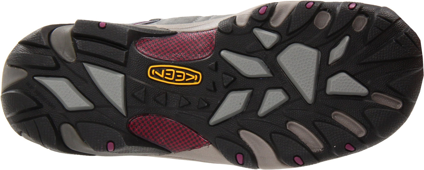 KEEN Utility Women's Detroit Low Steel Toe Work Shoe,Monument/Amaranth,6 M US