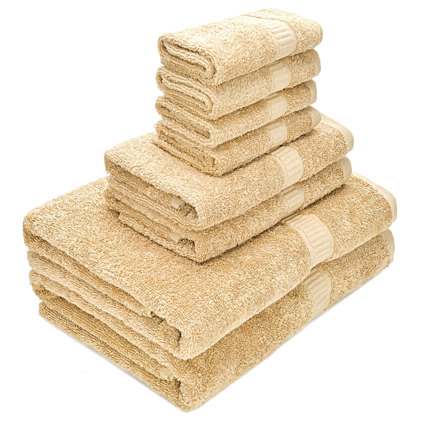 Alurri Luxury Bath Towels Gift Set by Hotel/Spa Super Soft and Quick Absorbent Bathroom (Beige)