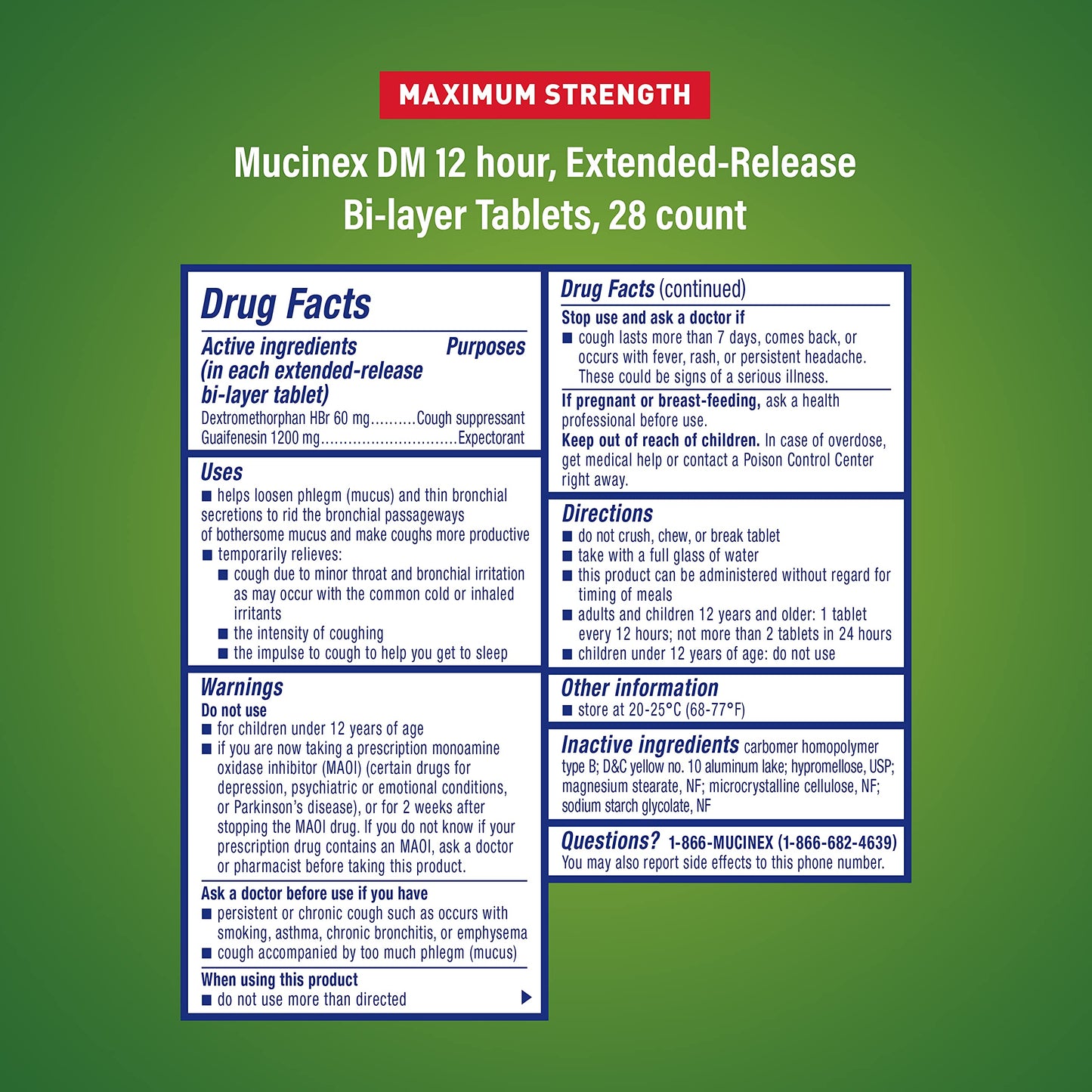 EXPIRES 5/2023 Mucinex DM 1200mg 28ct BOXES ARE NOT PERFECT